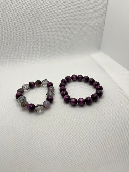 Purple beaded bracelet