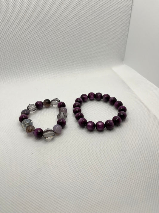 Purple beaded bracelet