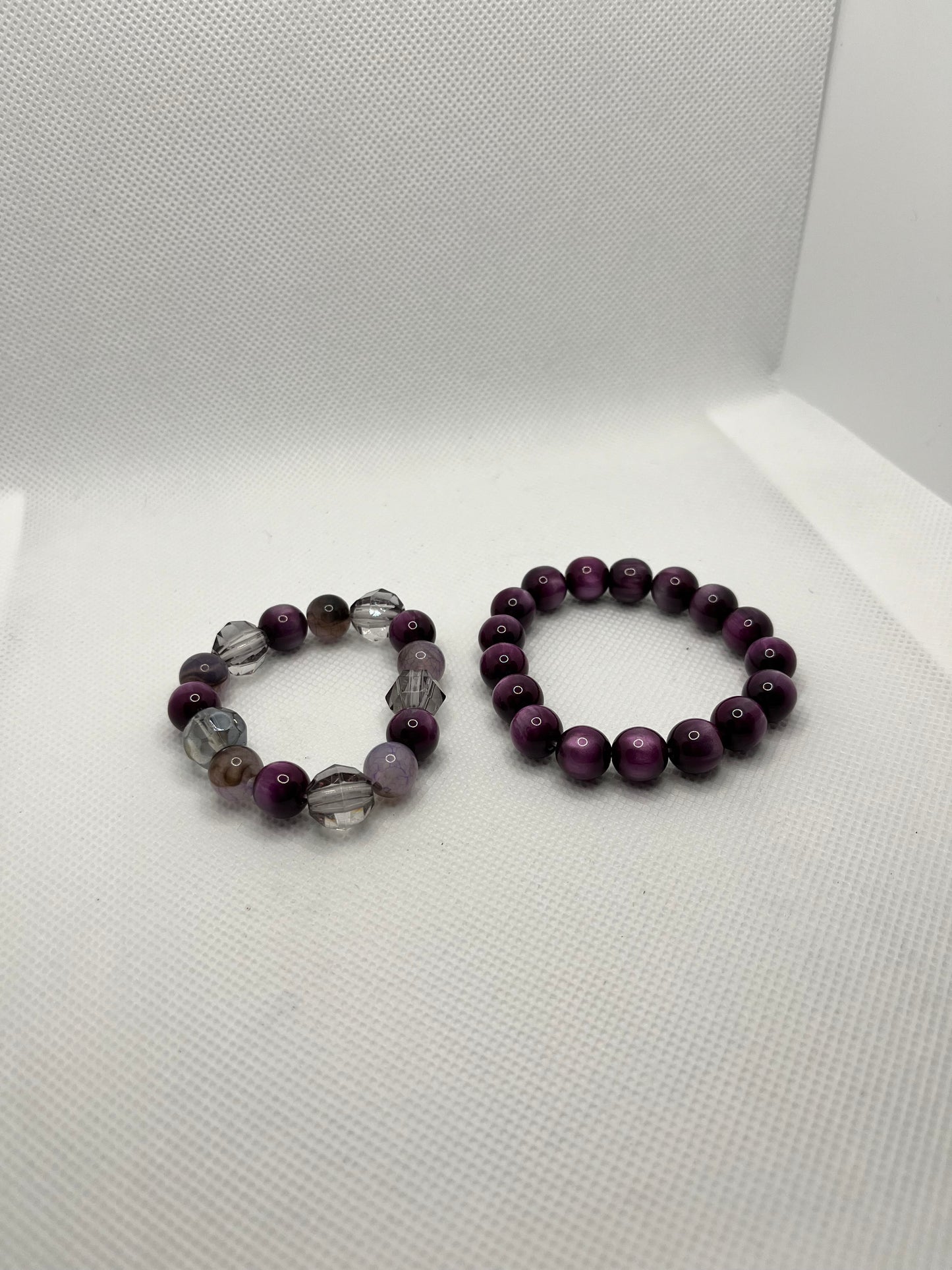 Purple beaded bracelet