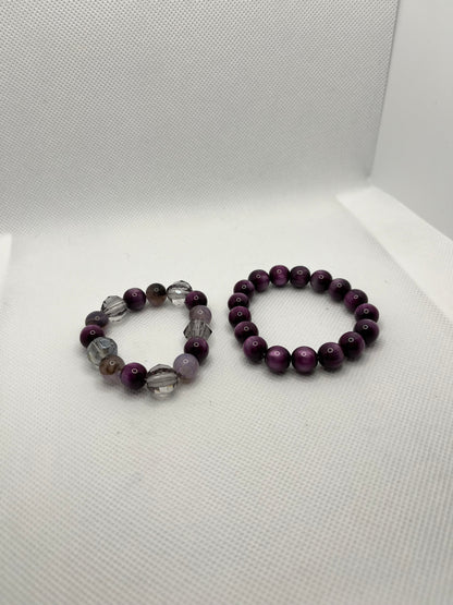 Purple beaded bracelet