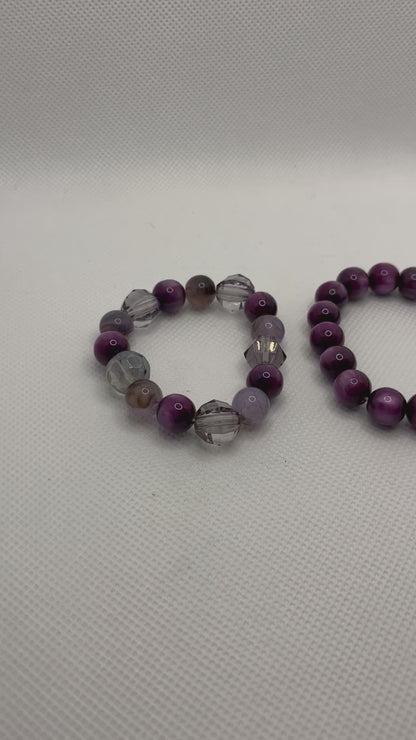 Purple beaded bracelet